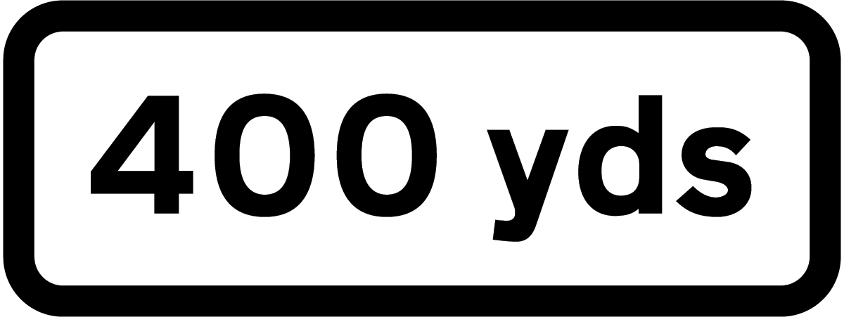 400 yards ahead to hazard