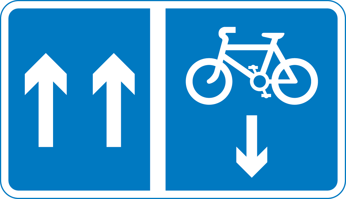 Contra-flow cycle lane