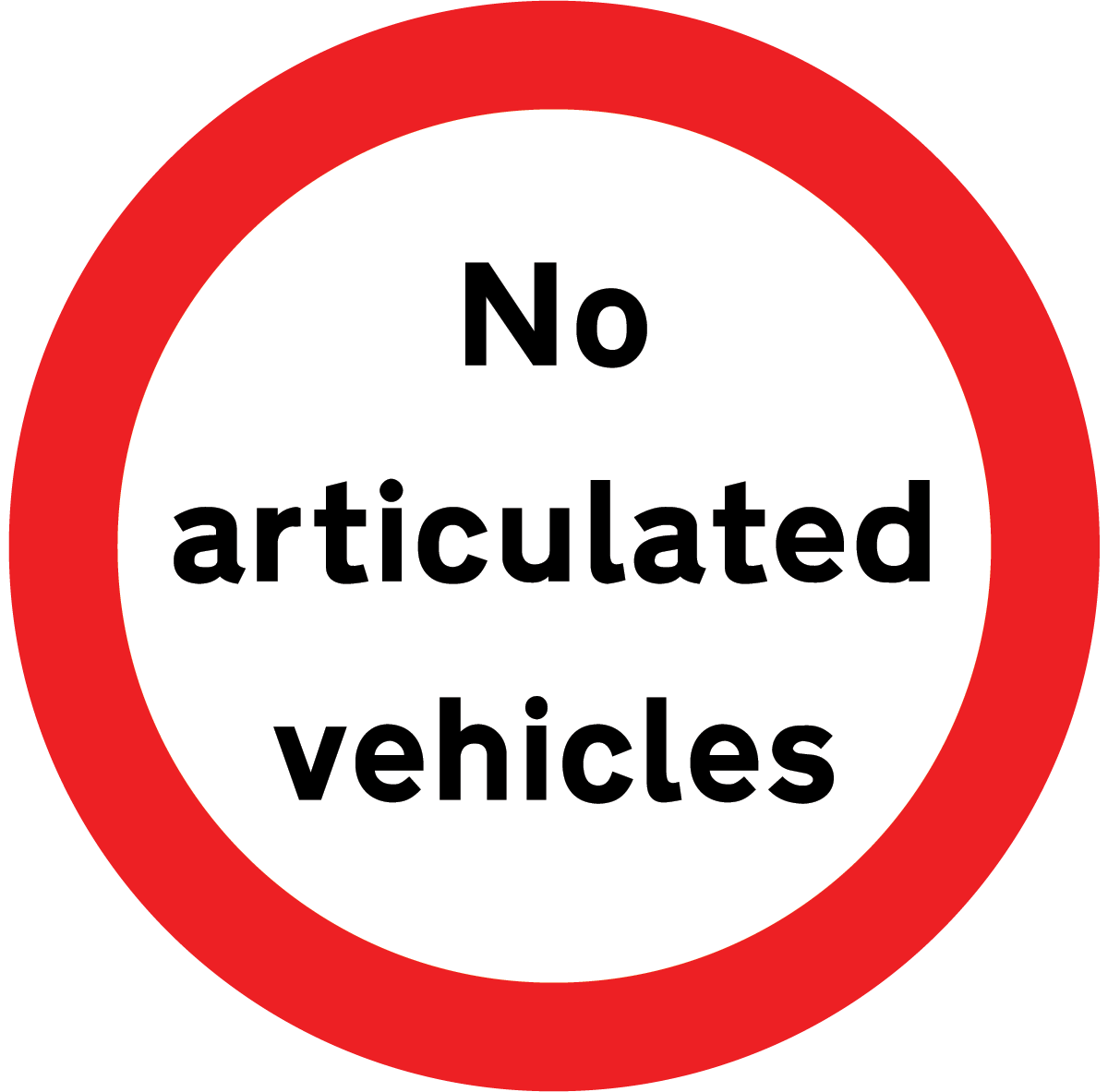 Articulated vehicles prohibited