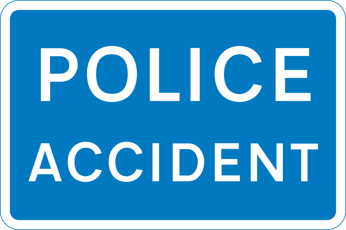 Accident ahead and consequent need to proceed with caution
